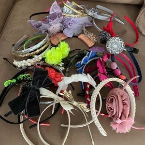 Girls large lot of headbands